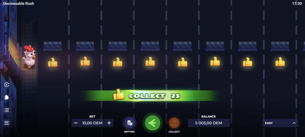 Uncrossable Rush Demo Spiel